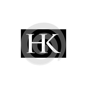 HK Logo Vector Template Design Illustration