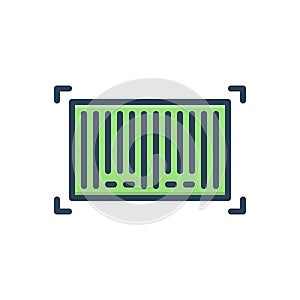 Color illustration icon for Upc, barcode and scan photo