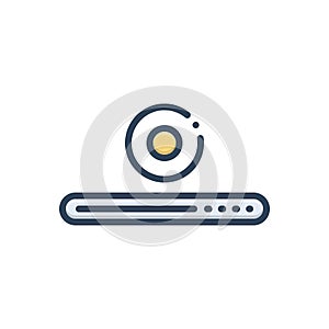Color illustration icon for Updating, modernize and up to photo