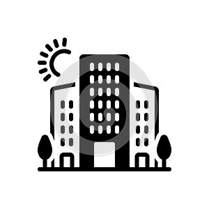 Black solid icon for Urban, oppidan and citizen