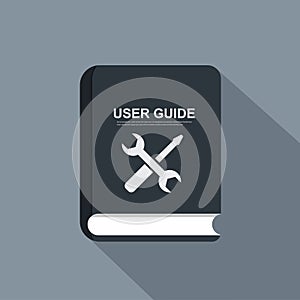 Icon user guide vector flat icon. Concept of User Manual photo