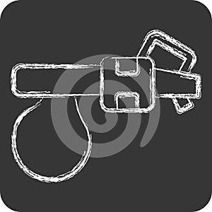 Icon Vacuum Blower. related to Construction symbol. chalk Style. simple design editable. simple illustration