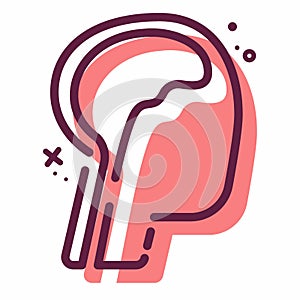 Icon Vector of Brain 2 - MBE Style