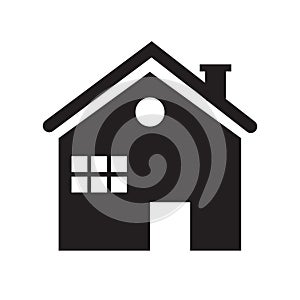 Icon vector house or home flat design for app ads web banner button isolated white background