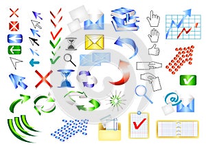 Icon vector set web design elements