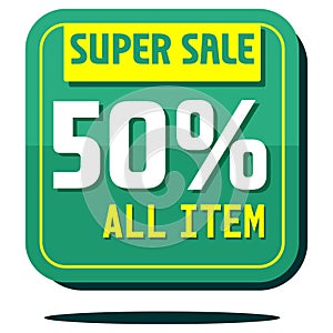 Icon vector super sale discount