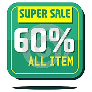 Icon vector super sale discount