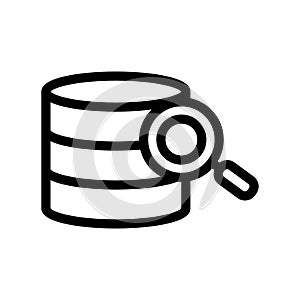 Search the database for the vector icon. Isolated contour symbol illustration