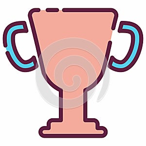 Icon Vector of Winner Up - Line Cut Style