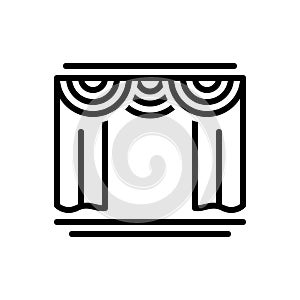 Black line icon for Velvet, cloth and decoration