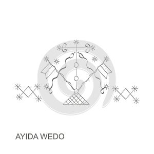 icon with veve vodoo symbol Ayida Weddo