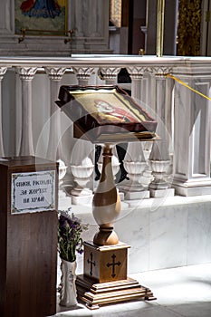 Icon of Virgin Mary at the Transfiguration Cathedral in Odessa, Ukraine