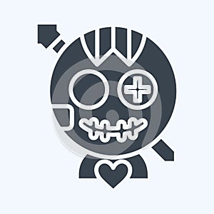 Icon Voodoo Doll. related to Halloween symbol. glyph style. simple design editable. simple illustration