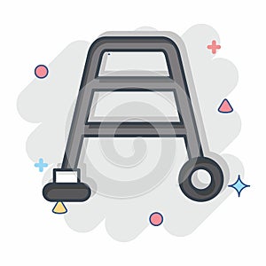 Icon Walker. related to Orthopedic symbol. comic style. simple design editable. simple illustration