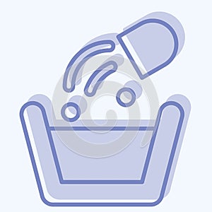 Icon Washing Poder. related to Laundry symbol. two tone style. simple design editable. simple illustration photo