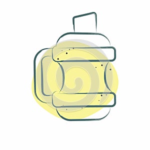 Icon Water Bottles. related to Backpacker symbol. Color Spot Style. simple design editable. simple illustration
