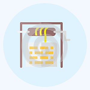 Icon Water Well. suitable for Garden symbol. flat style. simple design editable. design template vector. simple symbol