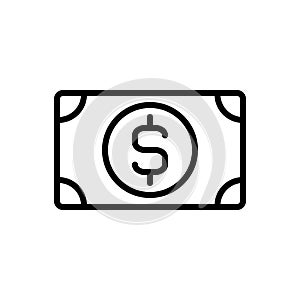 Black line icon for Wealth, money and riches photo