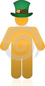 Icon wearing a irish green hat