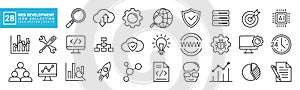 Collection of icons for website developer
