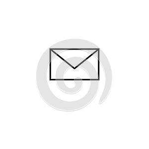 Icon for web & mobile , Icon Black envelope icon with white background