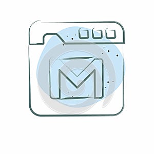 Icon Webmail. related to Communication symbol. Color Spot Style. simple design editable. simple illustration