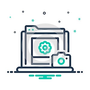 Mix icon for Webshots, picture and camera