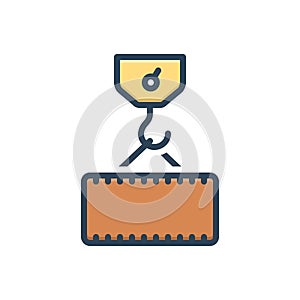 Color illustration icon for Weigh, heft and have photo