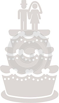 Icon of a white wedding cake