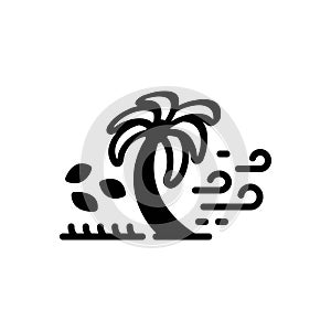 Black solid icon for Winds, air and atmosphere