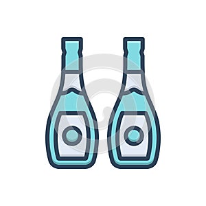 Color illustration icon for Wines, libation and drink photo