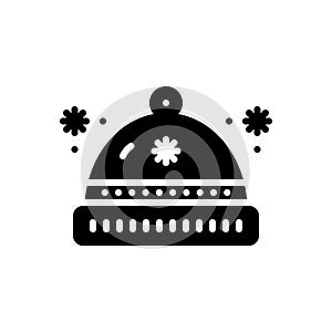 Black solid icon for Winter, cold and catarrh