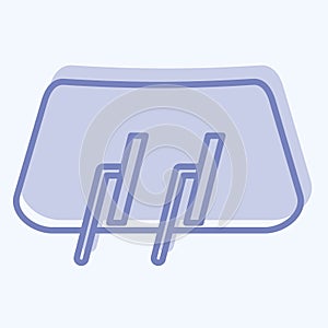 Icon Wiper. related to Spare Parts symbol. two tone style. simple design editable. simple illustration