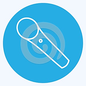 Icon Wireless Microphone - Blue Eyes Style - Simple illustration, Good for Prints , Announcements, Etc