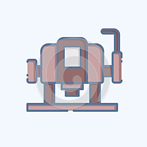 Icon Wood Router. related to Construction symbol. doodle style. simple design editable. simple illustration