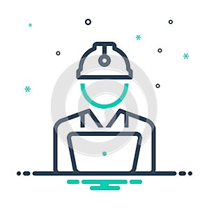 Mix icon for Worker, builder and hardhat