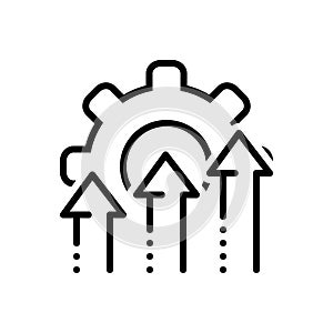 Black line icon for Workplan, scheme and project