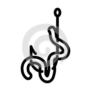 Icon Of Worm On Hook