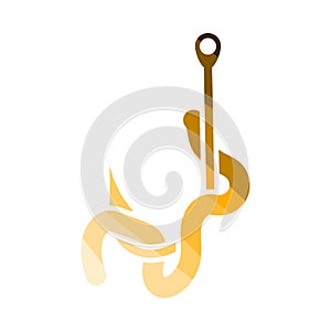 Icon Of Worm On Hook
