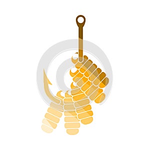 Icon Of Worm On Hook