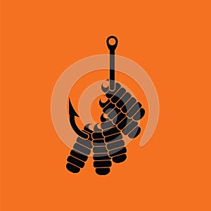 Icon of worm on hook
