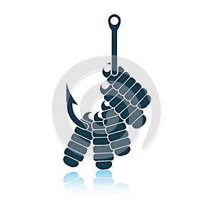 Icon of worm on hook