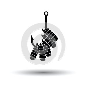 Icon of worm on hook
