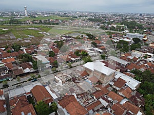 The iconic aerial view of Menganti Beach in Kebumen City