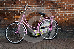 Iconic bicycles amsterdam holland netherlands photo