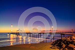 Iconic Brighton beach foreshore with jetty