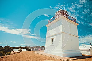Cape Borda square lighthouse with cannon, Kangaroo Island photo
