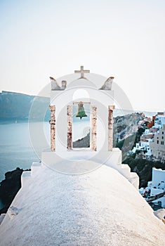 Iconic church in Santorini, Greece