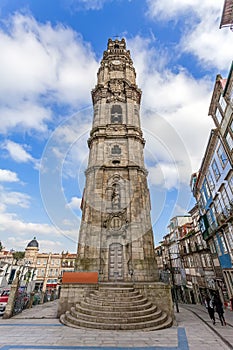 The iconic Clerigos Tower of the city of Porto, Portugal photo