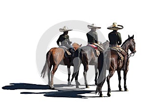 Iconic clipart of three amigos